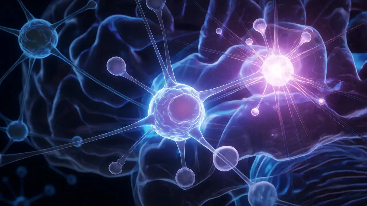 Vizualizace interakce molekul H4CBD s receptory v mozku